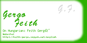 gergo feith business card